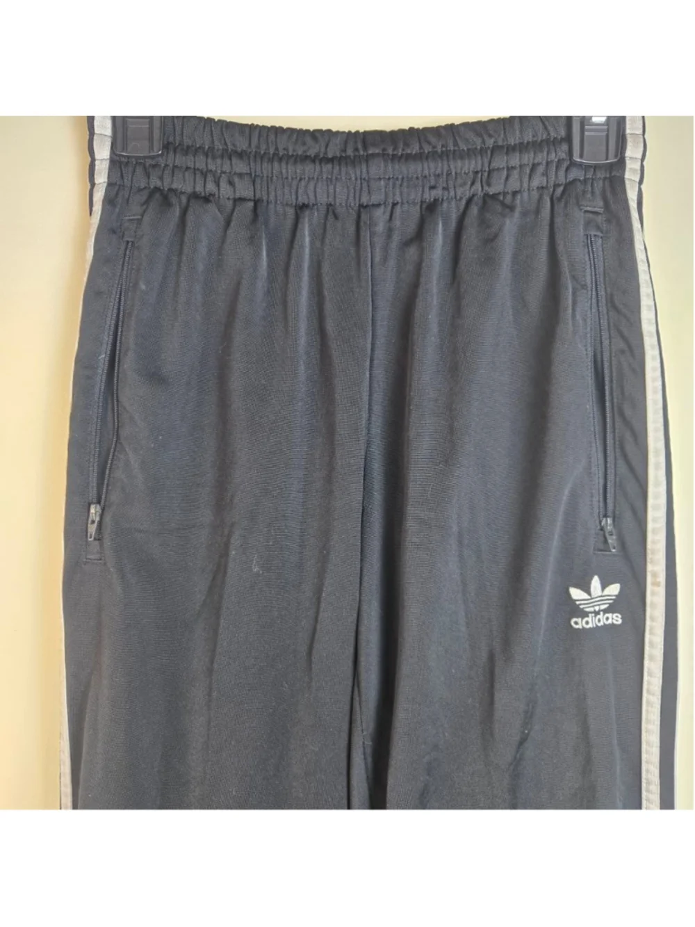 Men's Adidas Black & White Track Pants S